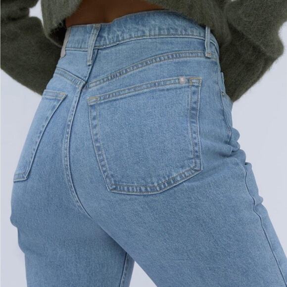 Everlane The Original Cheeky Straight Leg High Rise Crop Jeans Size: 26 - Picture 4 of 10